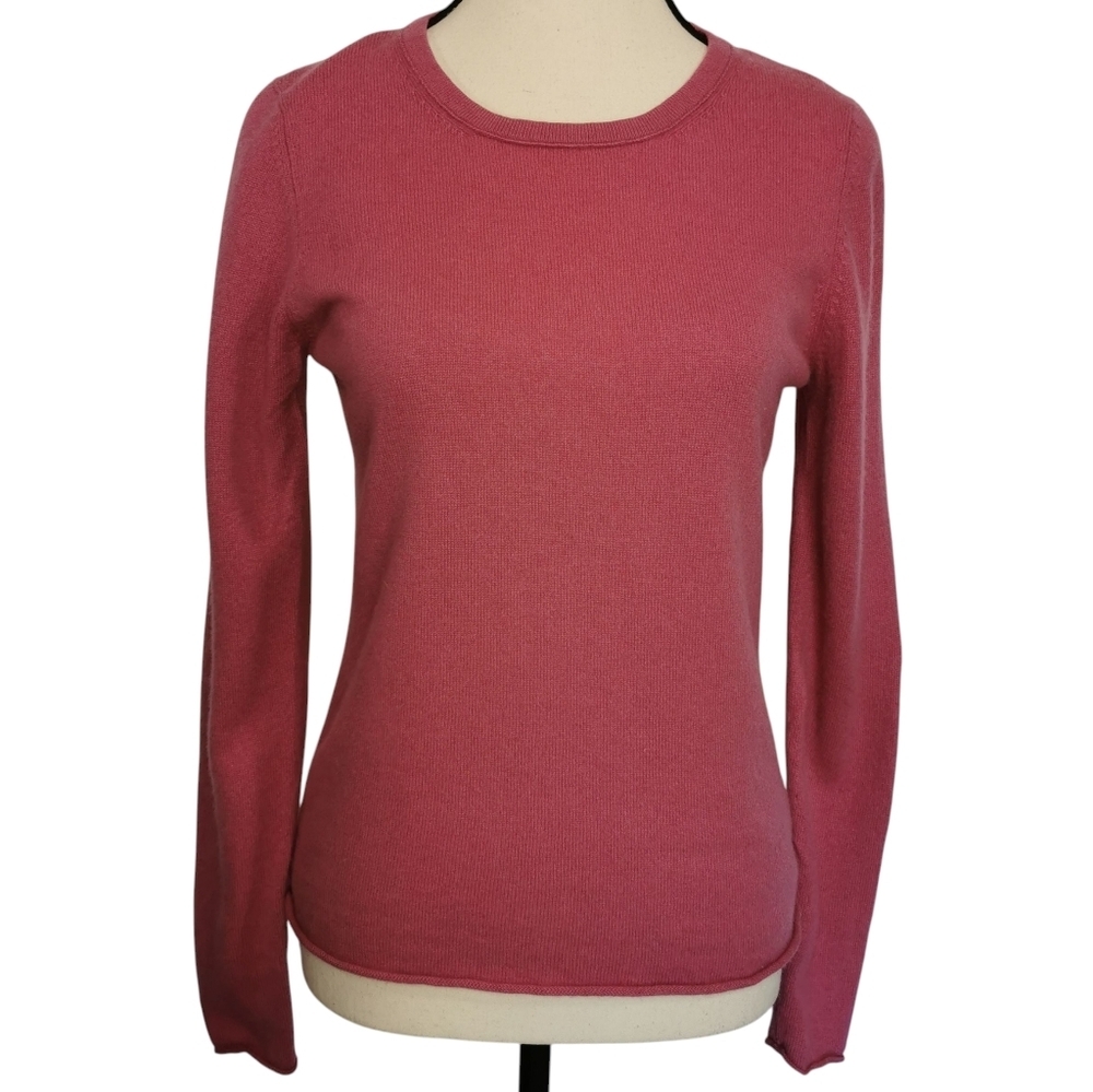 Elena Solano 100% Cashmere Knit Sweater Dusty Pink Sz M (S) - Picture 2 of 9